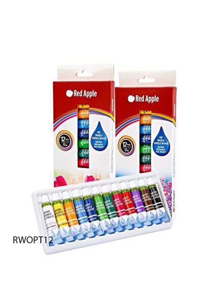 Red Apple Su Bazlı Yağlı Boya 12 Renk X 12 ml