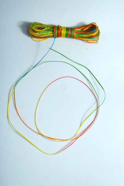 Eskişehir hobi sanat 25 Meters 1 mm Waxed Thread Multicolor Vivid Color Saddl...