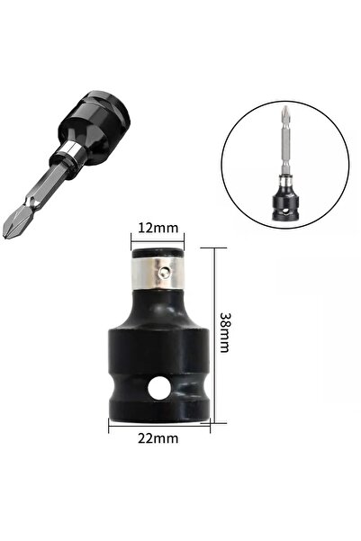 Depolife Somun Sökme Sıkma Torklu Makine Için 4lü Lokma Seti Mandren Ve Bits Adaptör 1/2 Bijon