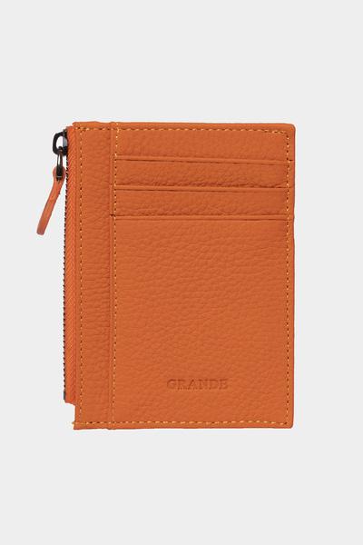 Grande 853 Γνήσιο Δέρμα Θήκη νομισμάτων με φερμουάρ, κάθετη, Θήκη καρτών Flot...