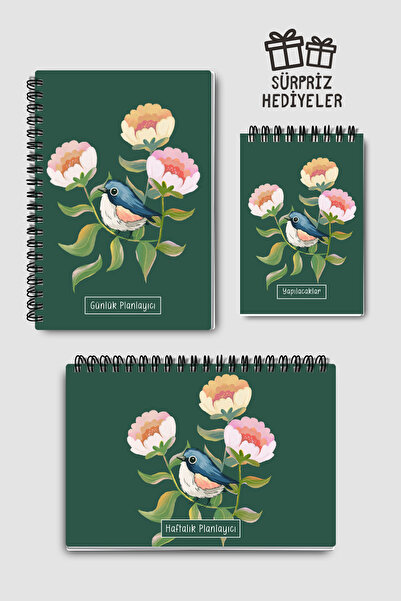 Eldesen Tasarım 3'lü Planlama Seti, Günlük Planlayıcı, Haftalık Planlayıcı, Y...