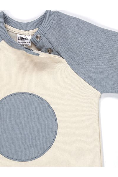 Julayla Reglan Sleeve 3 Thread Baby Jumpsuit with Booties