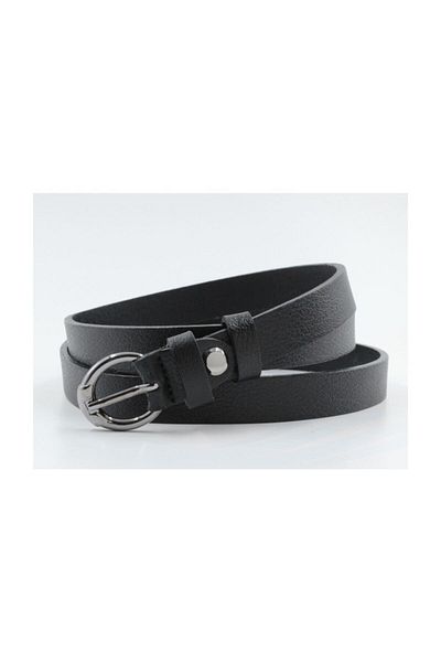 Livize 100% Leather Women's Belt 2 Cm Single Curved Buckle