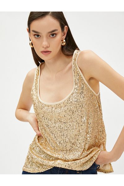Koton Gold Colored Women Camisoles Styles Prices Trendyol