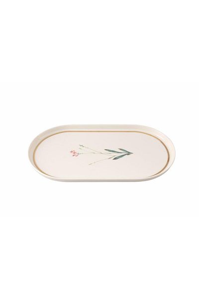 Porland Botanical Series 28cm Boat Plate Oval Pattern4