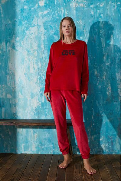 Vuntal BUTİK VELVET SET RED GROW YOUR LOWE
