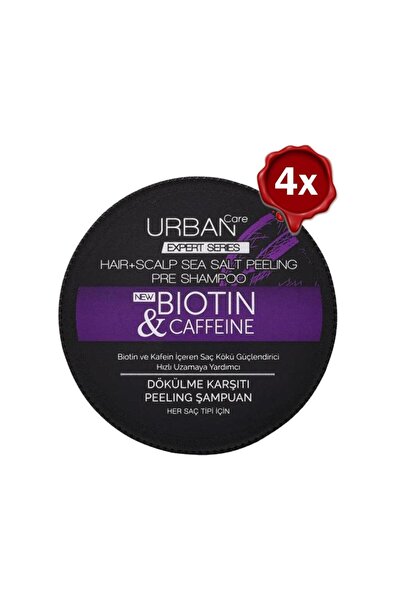Urban Care Expert Biotin & Kafein Peeling Şampuan 200 gr X 4
