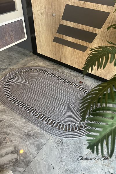 Türkmen Ev Tekstil Jute, Straw, Door Mat, Bathroom Mat, Mat, Kitchen Mat