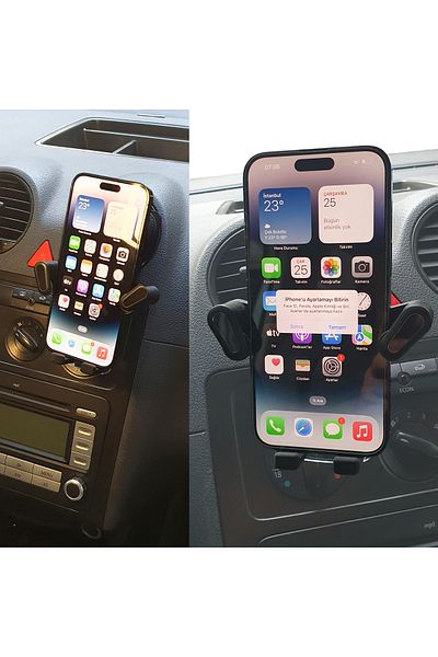 VİZYON Car Phone Holder for Ventilation Grille over Car Glove Box