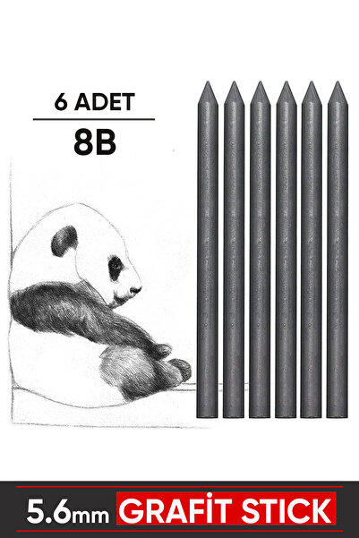 Vox Art 5,6 mm Portmin Uç 6'lı 8B Graphite