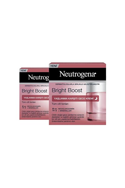 Neutrogena Bright Boost Yaşlanma Karşıtı Gece Kremi 50 ml X 2