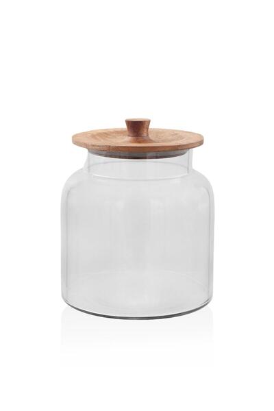 The Mia Madera Storage Jar with Lid 23x20x20 cm