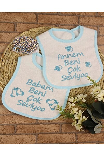 dubi baby Baby Boy Blue Color My Mom and Dad Love Me Very Much 2-Piece Baby F...