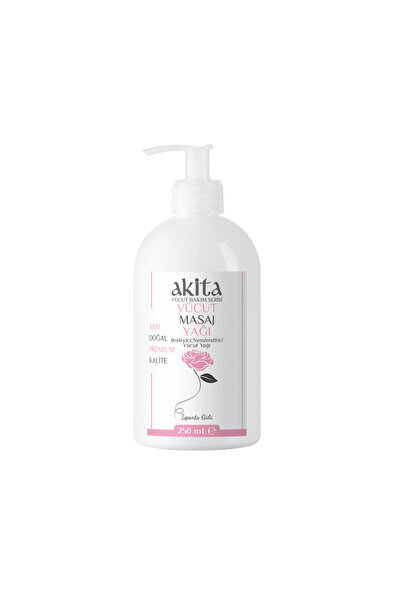 Akita 250 مل زيت طبيعي 100% للجسم والتدليك