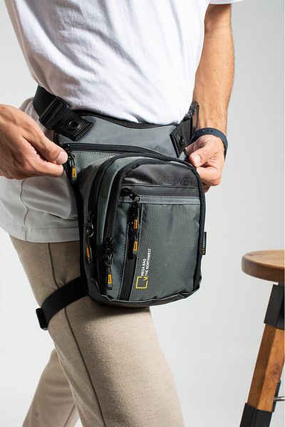 KASVA DERİ Impertex Waterproof Fabric Leg Bag, Waist Leg Bag Suitable for Motorcycle Couriers