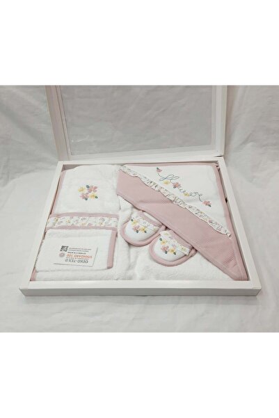 BERKAY طقم مناشف حمام ورداء حمام للأطفال من سندان جاي 4 قطع