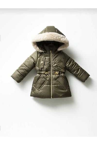 Esterella Girls' fleece-lined coat/hooded waterproof girl's coat/wind-resistant girls puffer coat