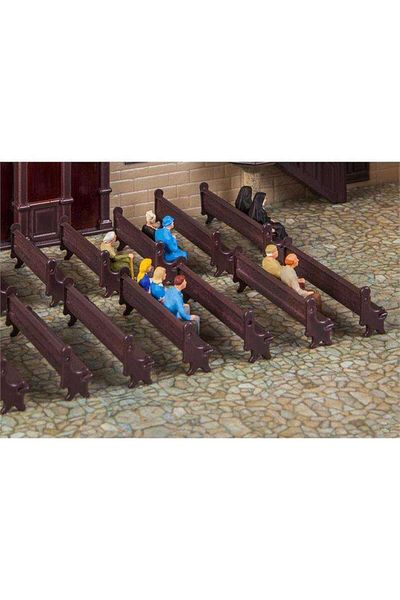 Faller Model 7 Row Church Bench N180989