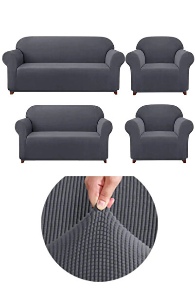 ELHOŞ غطاء طقم أريكة مطاطي من الليكرا 3+2+1+1. غطاء أريكة سرير غطاء أريكة قابل للتمدد