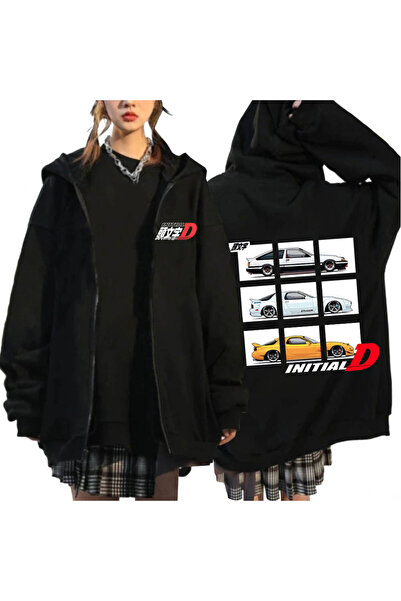 GALASHOP أنيمي الانجراف AE86 الأولي D قلنسوة بسحاب موديل 25