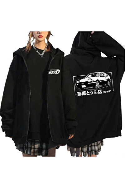 GALASHOP أنيمي الانجراف AE86 الأولي D قلنسوة بسحاب موديل 37