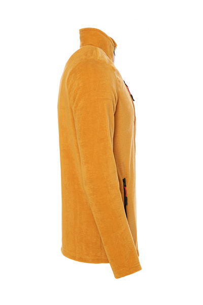 MAXIMILLIAN Men's Fleece Yellow Color 3 Pocket Zippered Bato Collar Outdoor Fleece