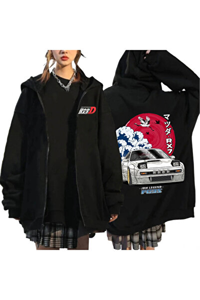 GALASHOP أنيمي الانجراف AE86 الأولي D قلنسوة بسحاب موديل 41