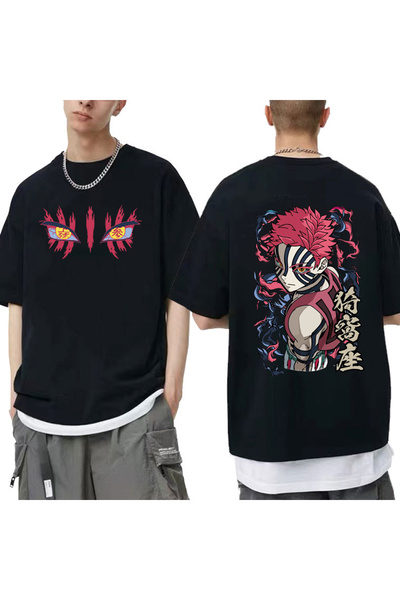 GALASHOP japon animesi Akaza Demonşeytan Slayer T Shirt