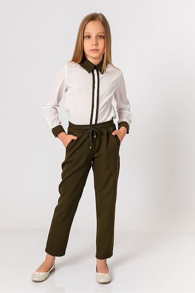 incity Girl's Khaki Straight Trousers