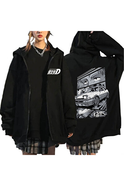 GALASHOP أنيمي الانجراف AE86 الأولي D قلنسوة بسحاب موديل 33