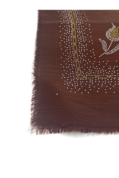 nazipek Set de 7 eșarfe cadou cu model de trandafiri de scris brodate cu piatră 100x100cm pentru distribuire cu ridicata