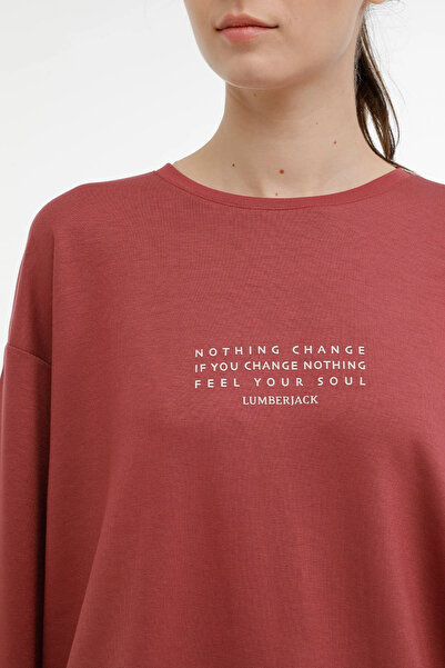 lumberjack O YAKA SPOR SWEATSHIRT 1439162 WL CARLA-B 3PR BORDO