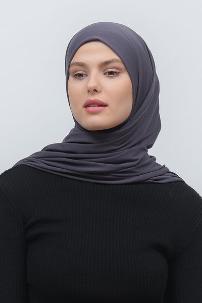 Altobeh Hijab Combed Shawl Plain Smoked