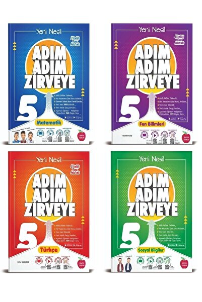 Newton 5. Sınıf Adım Adım Zirveye Matematik + Fen + Türkçe + Sosyal Bilgiler ...