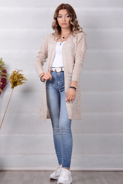 AVORWE Butterfly Patterned Openwork Knitwear Cardigan