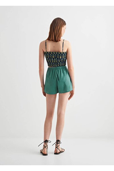 Mango Teen Pamuklu pilili şort
