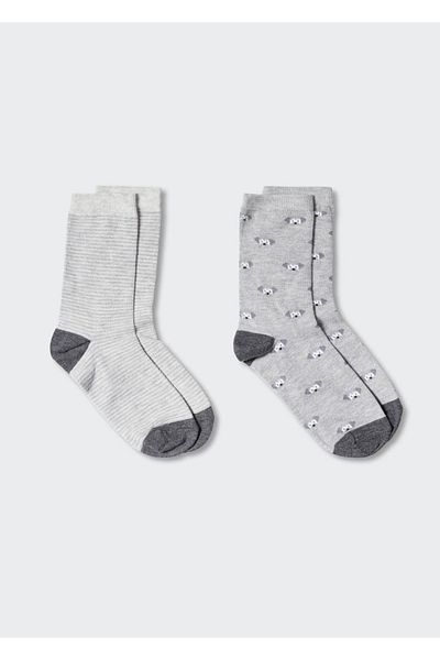 MANGO Kids 2-teilige gemusterte Socken