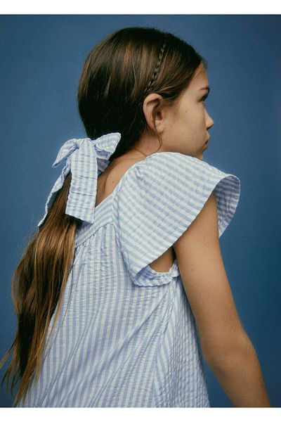 MANGO Kids Eșarfă albastră pentru copii