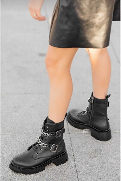 Eray Kadın toka,zincir detaylı günlük kalın taban postal bot