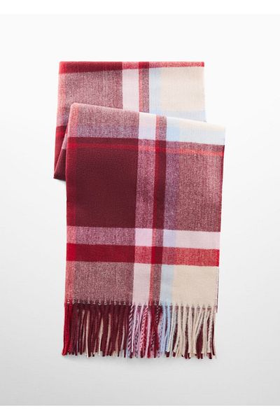 MANGO Woman Plaid Scarf