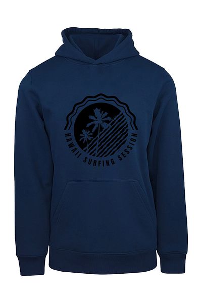 ADA BEBEK ÇOCUK Unisex Μαύρο Φούτερ για Surfing Hawaii Session με κουκούλα