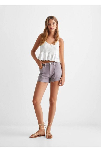 Mango Teen Purple Plus Size Shorts & Bermuda for Kids