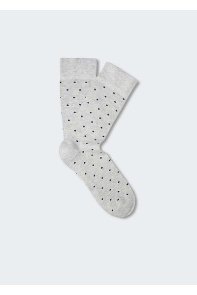 MANGO Man Baumwollsocken mit Punkten