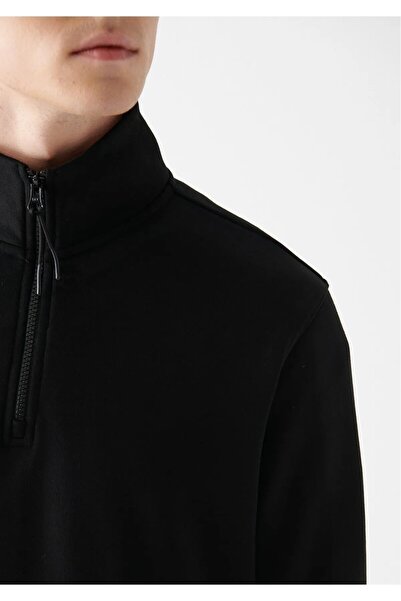Mavi Yarı Fermuarlı Gri Sweatshirt 0610908-80196