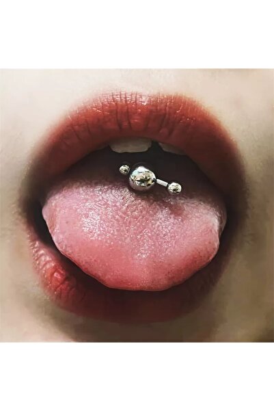 VEGAROKS Cerrahi Çelik Dil Piercing - Tongue Piercing