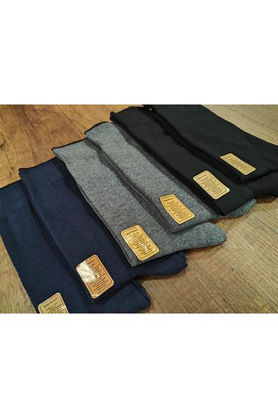 Leement socks Мъжки 6 чифта бамбукови чорапи, средно дебели, безшевни, удобни, еластични