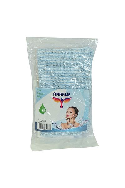 LokmanAVM Ankalif Bath Loofah + Washcloth + Stringed Heel Stone 3-Piece Bath Set
