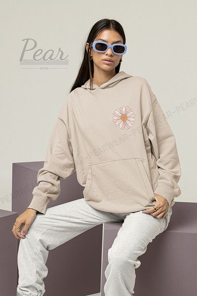 Pear Wear Γυναικεία υπερμεγέθη φούτερ Daisy Printed