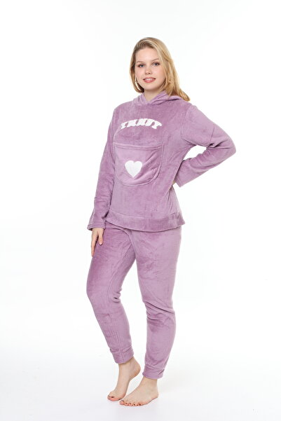 mervemoda Kadın Lila renk soft yumoş yüksek kalite eşefman ikili takım.