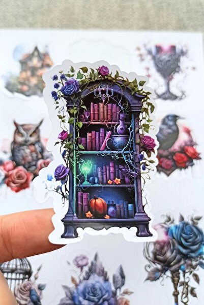 Mona Craftist 12 قطعة من الملصقات القوطية لمجلة القصاصات والكمبيوتر المحمول